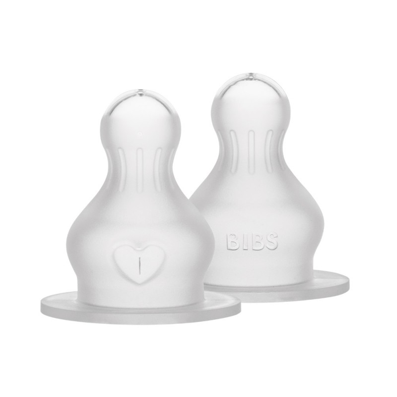 Сменные силиконовые соски для бутылочки BIBS 2 шт быстрый поток 5000013