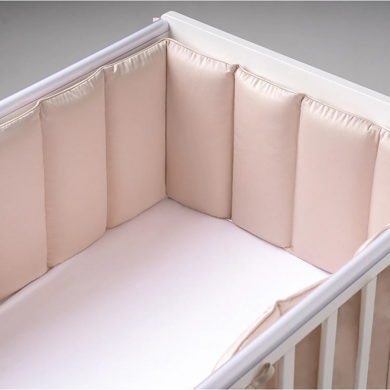 Защита фенс-бортик для детской кроватки Sateen Collection цвет: бежевый ФБ-1.03.04