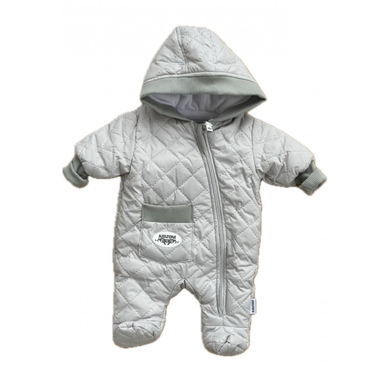 Комбинезон стеганный " Тоторо" 62 см цвет: светло-серый 220-093-201-021