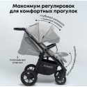 Коляска детская прогулочная BubaGo Model BASS цвет: Light gray/ Светло серый BG 132-AL-1