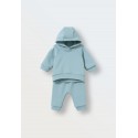 Комплект детский худи+ штаны-джоггеры 80 см цвет: пыльно-голубой 1552-77