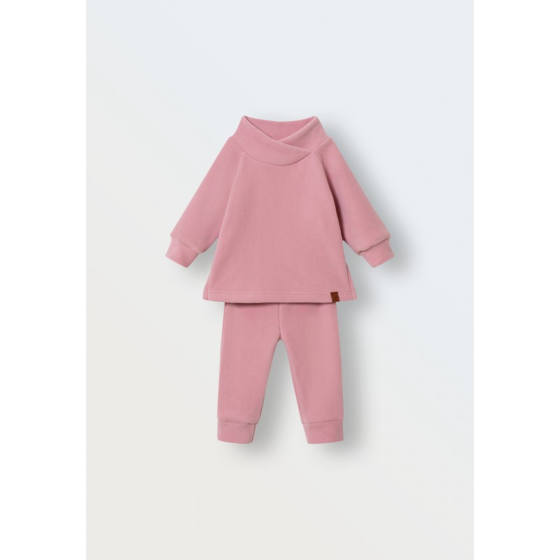 Флисовый костюм Cute 74-80 см цвет: пудра 1555-01