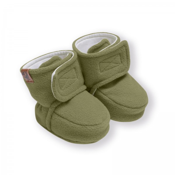 Пинетки из флиса Cute 3-8 месяцев цвет: теплый хаки 2200-161