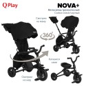 Велосипед трехколесный Qplay Nova + цвет: Carbon black/черный Велосипед трехколесный Qplay Nova + цвет: Carbon black/черный