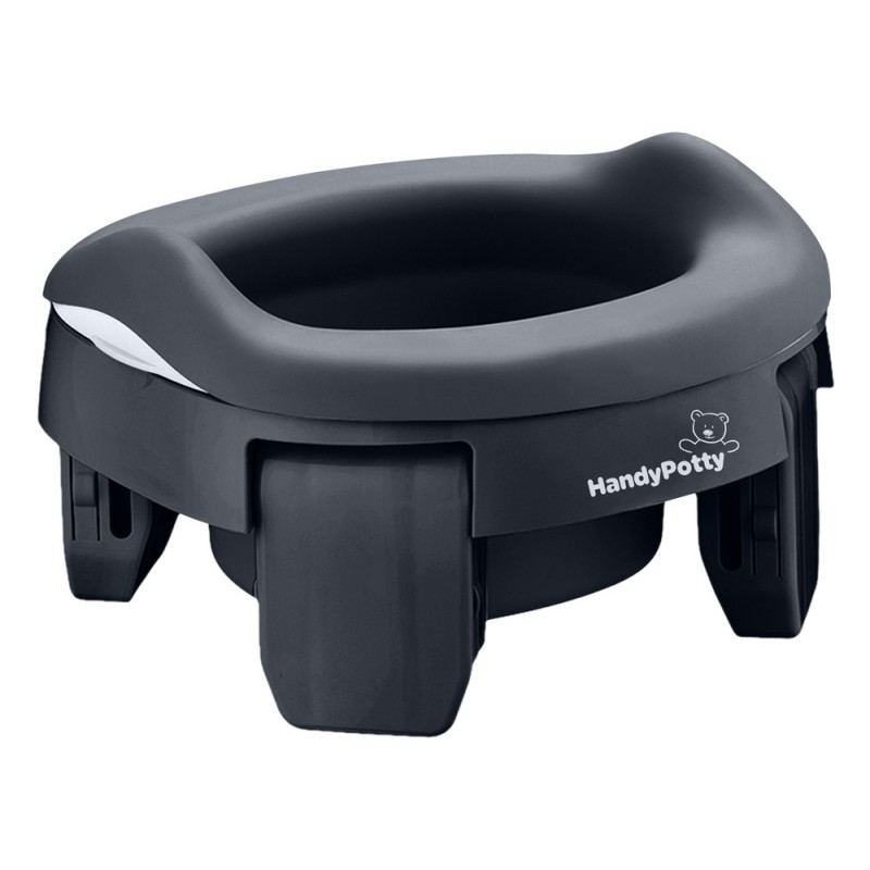 Горшок дорожный складной с многоразовой вкладкой HandyPotty 3 в 1 цвет: графит и вкладка графит