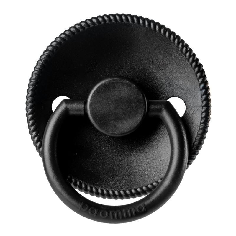 Пустышка Paomma с соской из натурального латекса (M) 6-18 месяцев цвет: black