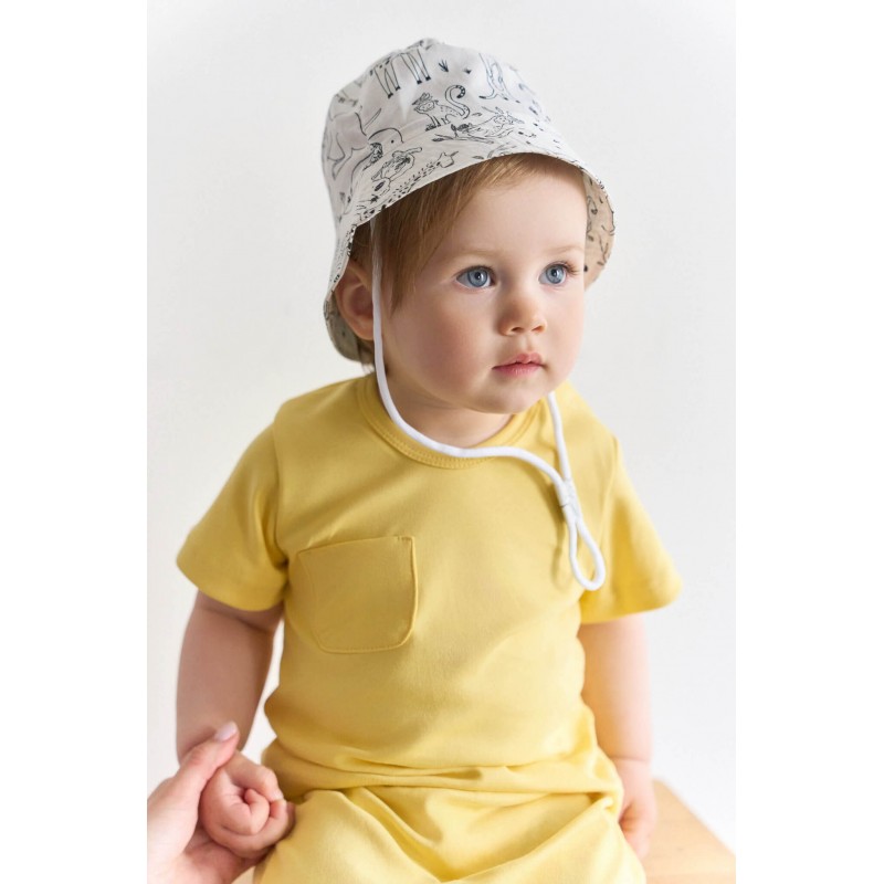 Панамка детская со шнурком 46-48 см цвет: зверята 6072-45