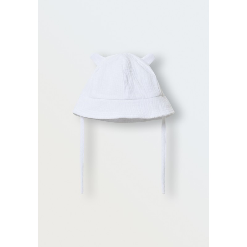 Панамка из муслина 48-52 см цвет: белый 6075-37