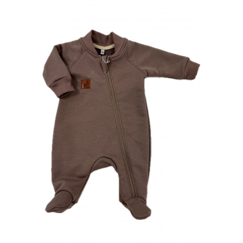 Комбинезон из футера без начеса Bunnyphant 56 см цвет: шоколадный в086