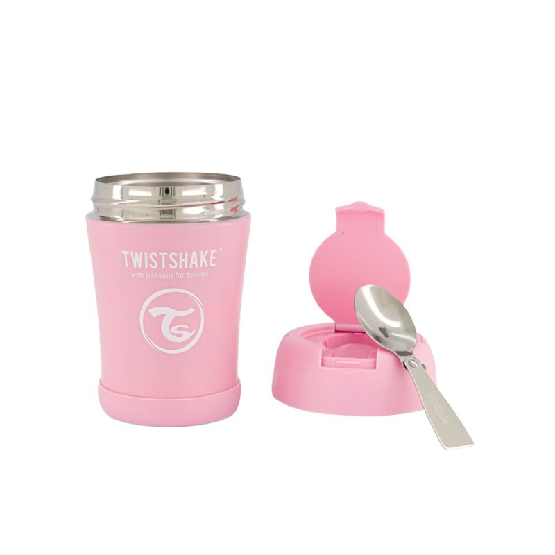 Контейнер-термос для еды Twistshake 350 мл. цвет: Пастельный розовый /Pastel Pink