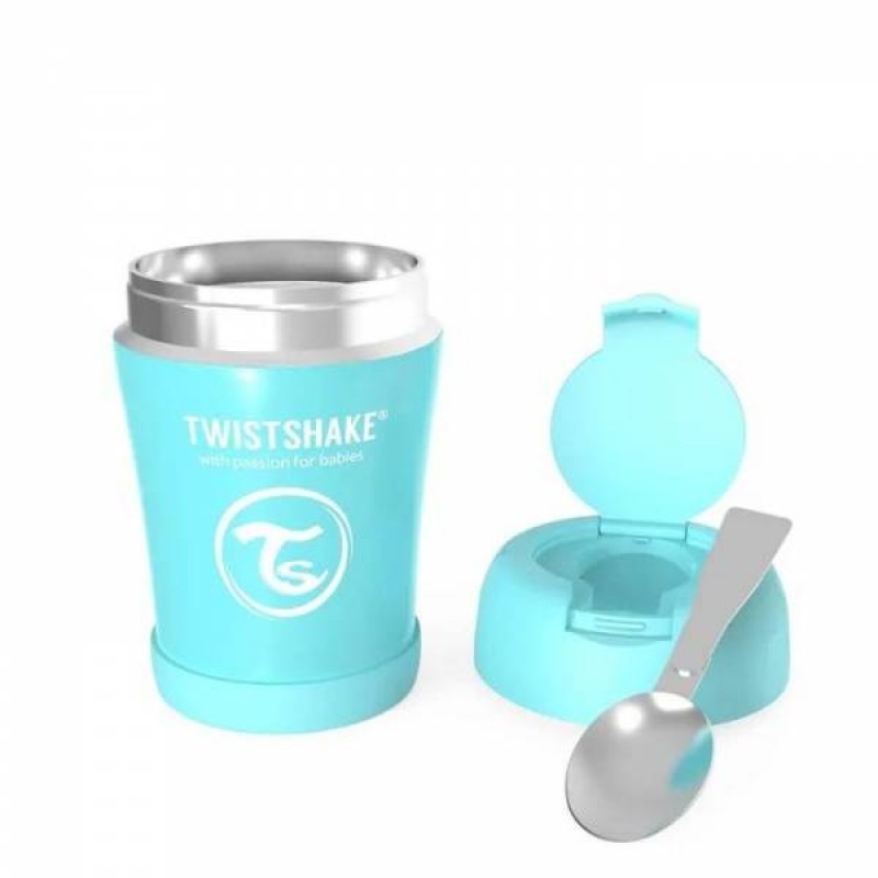 Контейнер-термос для еды Twistshake 350 мл. цвет: Пастельный синий /Pastel Blue