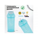Поильник-непроливайка с трубочкой 6+m.Twistshake 360 мл. цвет:  Пастельный синий /Pastel Blue