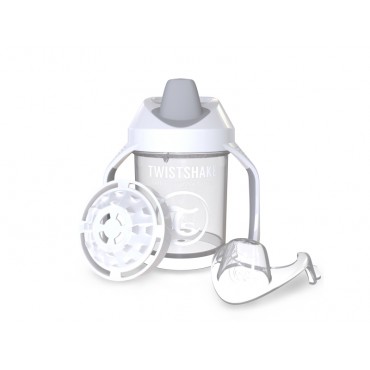 Поильник-непроливайка 4+m. Twistshake Mini Cup 230 мл. цвет: Белый Бриллиант /Diamond