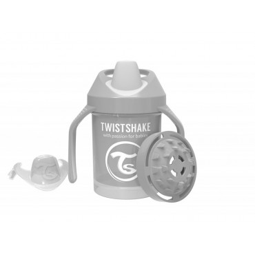 Поильник-непроливайка 4+m. Twistshake Mini Cup 230 мл. цвет: Пастельный серый /Pastel Grey