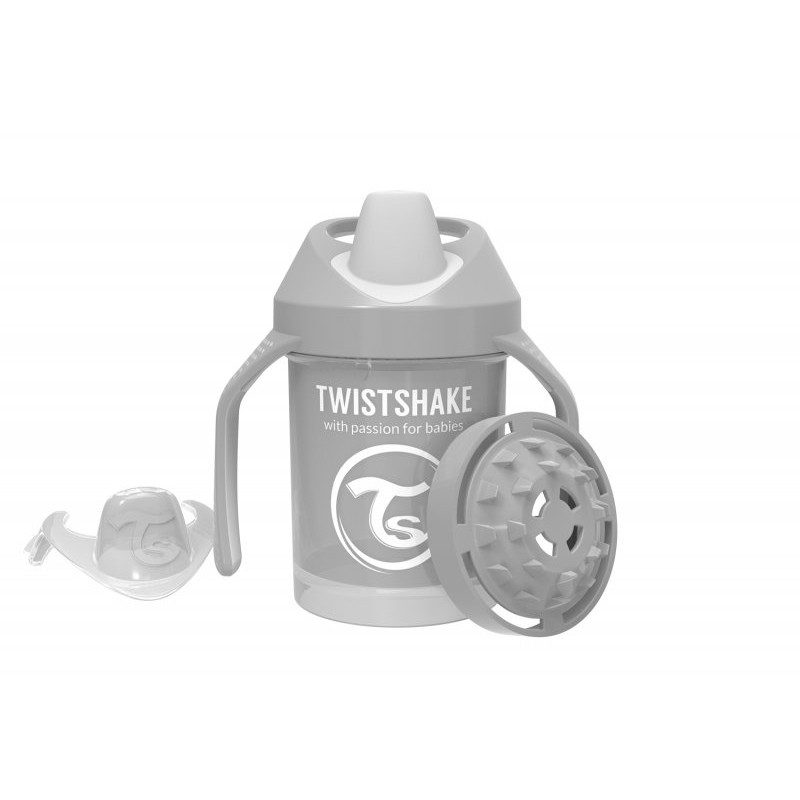 Поильник-непроливайка 4+m. Twistshake Mini Cup 230 мл. цвет: Пастельный серый /Pastel Grey