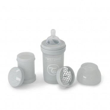 Антиколиковая бутылочка для кормления Twistshake 180 мл. цвет: Светло-серый /Light Grey
