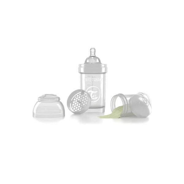 Антиколиковая бутылочка для кормления Twistshake 180 мл. цвет:Белый Бриллиант /Diamond