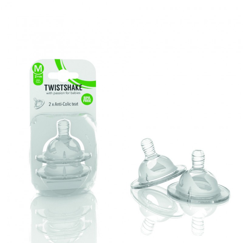 Соски сменные антиколиковые Twistshake 2 шт. M (2+m)