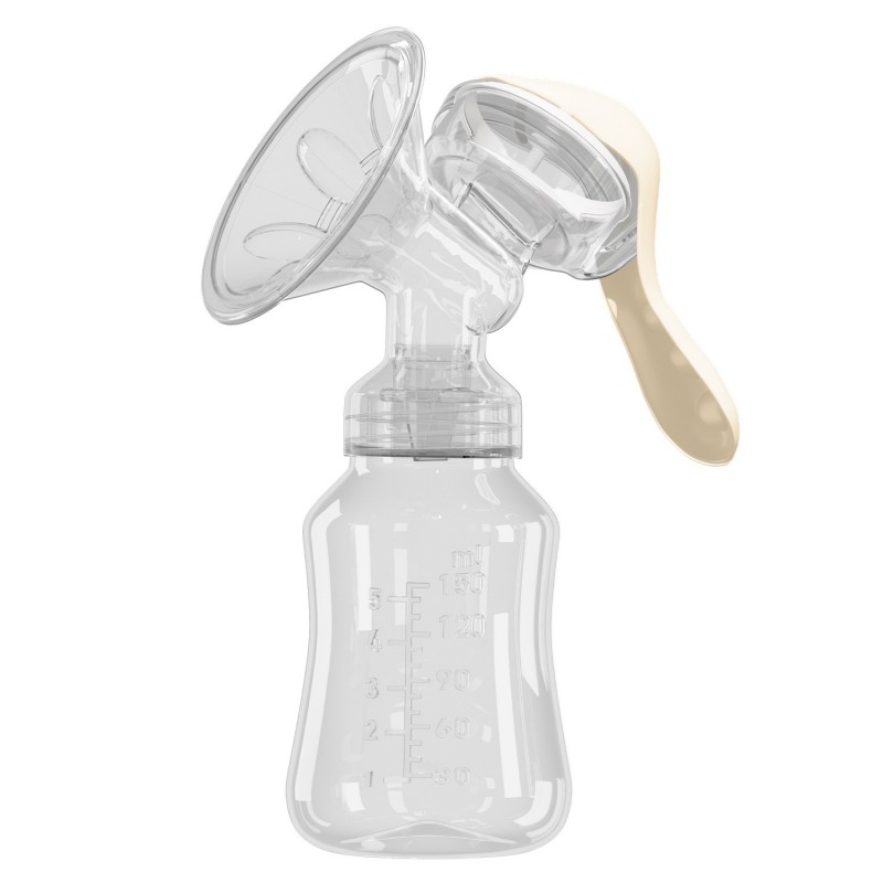 Молокоотсос ручной с бутылочкой цвет:  слоновая кость RBRP-M15-I