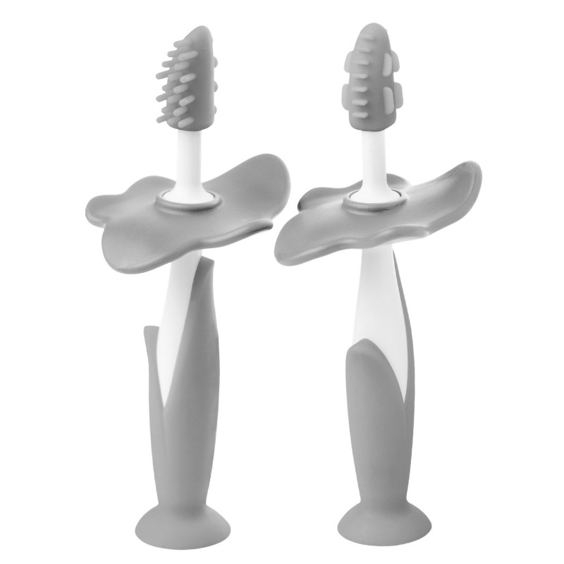 Набор: зубные щетки-массажеры для десен малышей Flower Цвет: серый RTB-007 Набор: зубные щетки-массажеры для десен малышей Flower Цвет: серый RTB-007