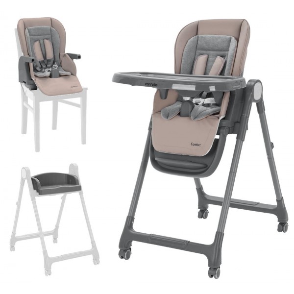 Стульчик для кормления 3 в 1 Carrello Comfort цвет: noble Beige CRL-9506