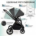 Коляска детская 2в1 Sweet Baby Stella Plus Therma без москитки и дождевика цвет: dark grey