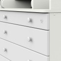 Комод пеленальный детский 5 ящиков Атон Maks цвет: белый-премиум-белый