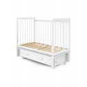 Детская деревянная кроватка с маятником и ящиком + быстросъемная стенка Sweet Baby Melissa цвет: белая