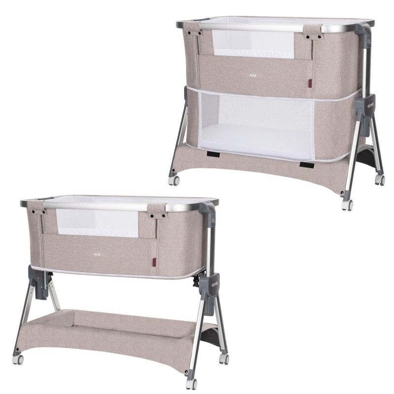 Кроватка-люлька приставная + манеж Carrello Aria 3в1 цвет: Cream Beige CRL-16401