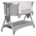 Кроватка-люлька приставная + манеж Carrello Aria 3в1 цвет: Silver Grey CRL-16401