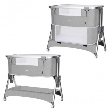 Кроватка-люлька приставная + манеж Carrello Aria 3в1 цвет: Silver Grey CRL-16401