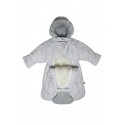 Комбинезон-трансформер  с меховой подкладкой с рождения до 80 см цвет: серый 2812/5