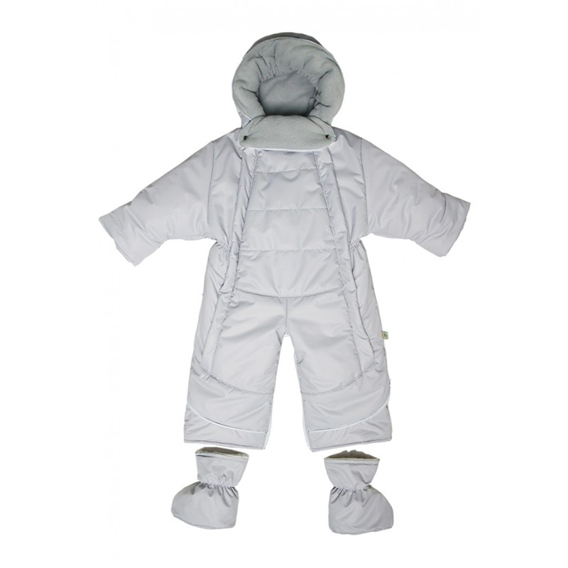 Комбинезон-трансформер  с меховой подкладкой с рождения до 80 см цвет: серый 2812/5