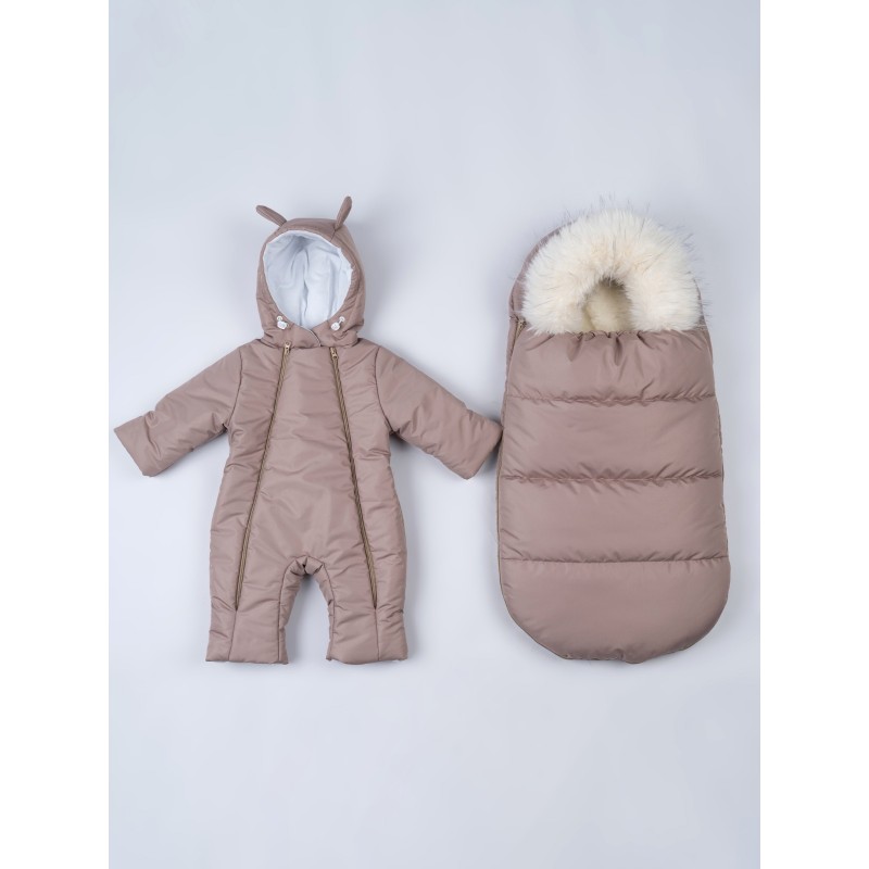 Комплект теплый на выписку и прогулки 2 в 1 " Умка. V2" цвет: бежевый