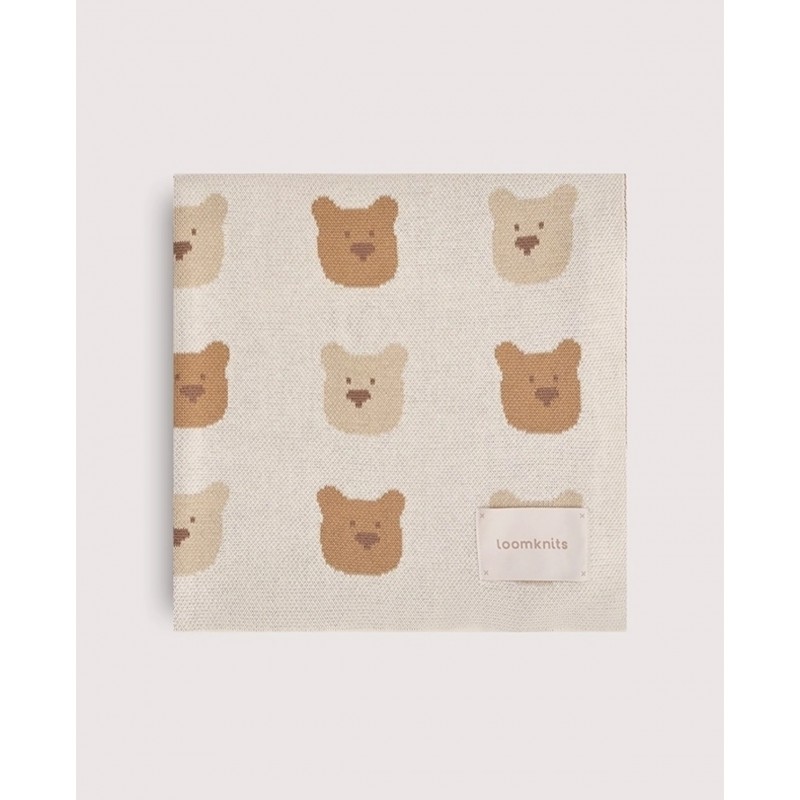 Вязаный детский плед Мишки 80*120 см цвет: экрю LW5260-042-80/120