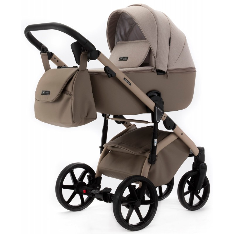 Коляска детская 2 в 1 Adamex Nola Natura цвет: капучино 4-cappuccinio