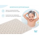 Антискользящий резиновый коврик для ванны с отверстиями 35x76см цвет: белый BM-M188-W Антискользящий резиновый коврик для ванны с отверстиями 35x76см цвет: белый BM-M188-W