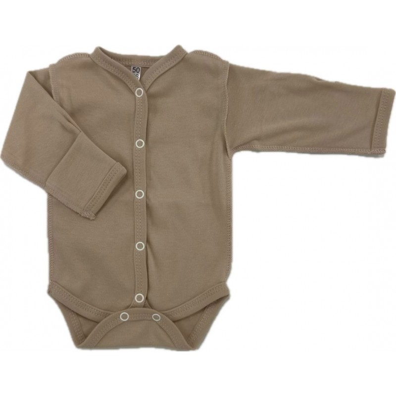 Боди с длинным рукавом на кнопках Newborn 50 см цвет: латте Т-131/О