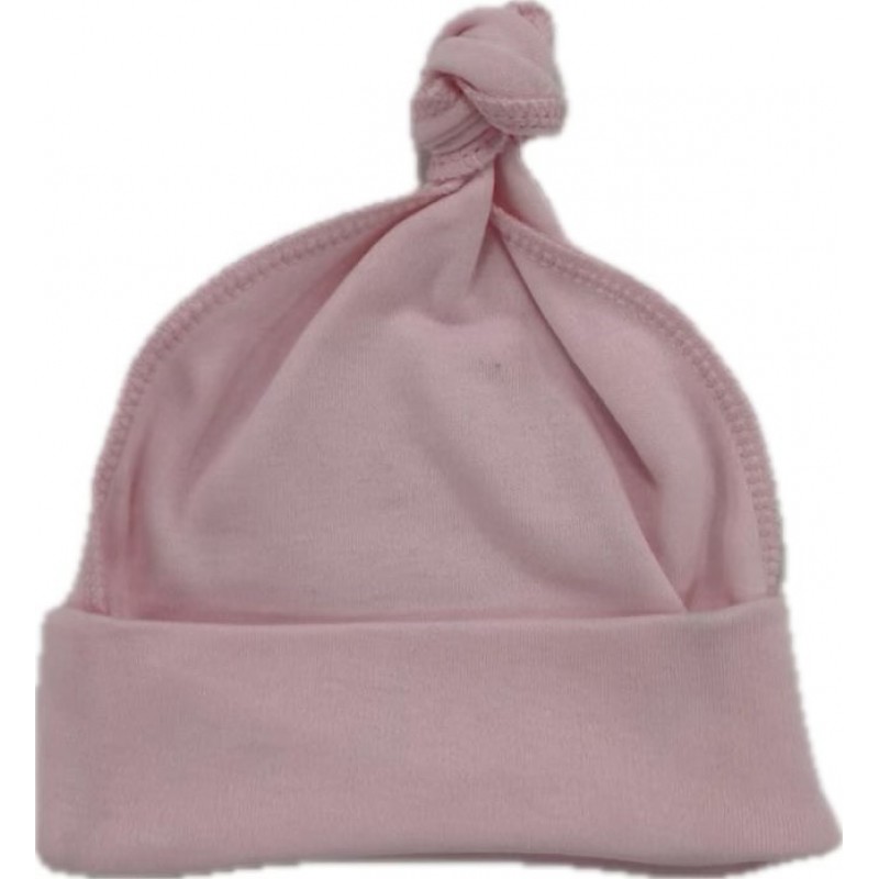 Чепчик однотонный с узелком и швами наружу 0-3 месяца цвет: пион Т-136/О