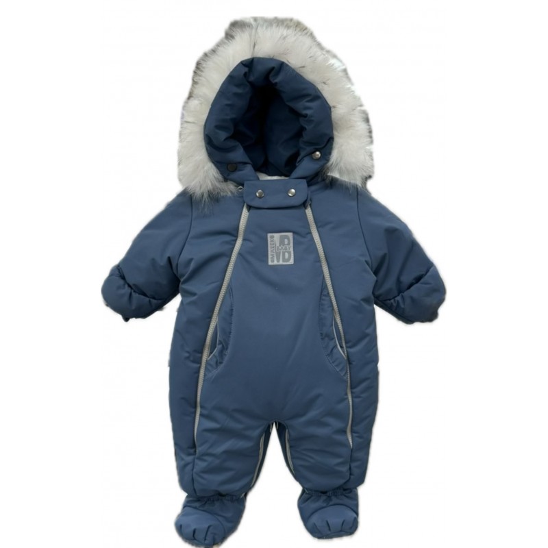 Комбинезон-трансформер с рождения до 74 см цвет: серо-синий 163ШМ/2