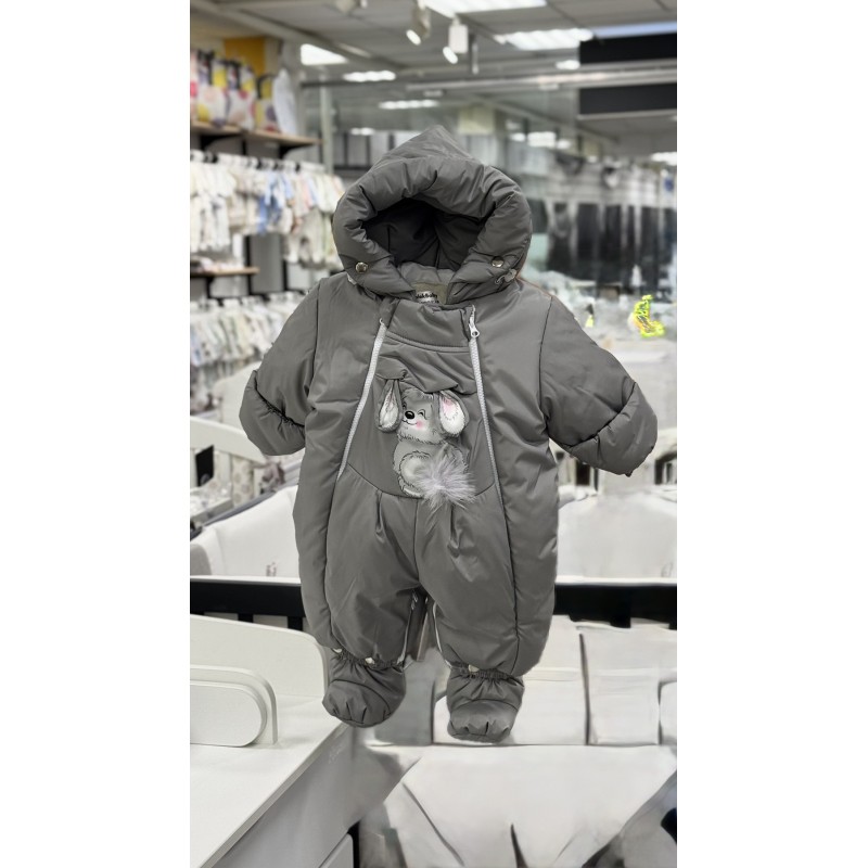 Комбинезон-трансформер с рождения до 68 см цвет: серый 147ШМ Комбинезон-трансформер с рождения до 68 см цвет: серый 147ШМ