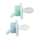 Комплект силиконовых пустышек 0-6 месяцев цвет: baby blue / milk mint