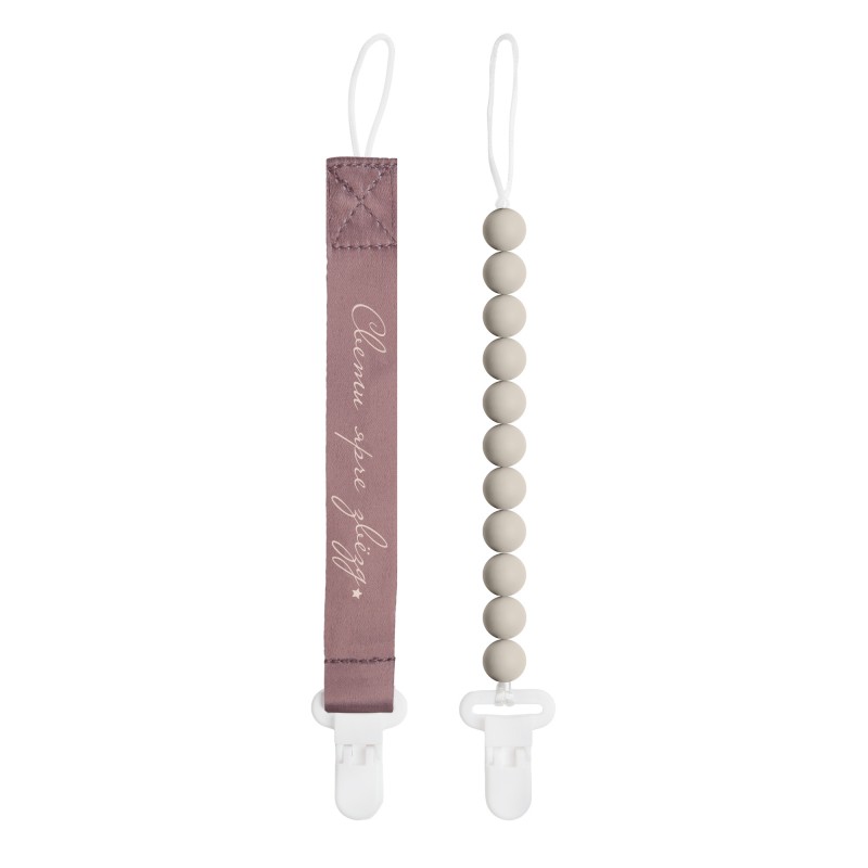 Набор держателей для пустышки 2 шт Paomma цвет: Taupe / Buttercream