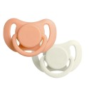 Комплект силиконовых пустышек 0-6 месяцев цвет: peach / buttercream Комплект силиконовых пустышек 0-6 месяцев цвет: peach / buttercream