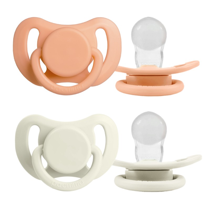 Комплект силиконовых пустышек 0-6 месяцев цвет: peach / buttercream Комплект силиконовых пустышек 0-6 месяцев цвет: peach / buttercream