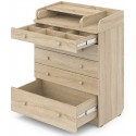 Комод пеленальный раскладной 5 ящиков Pituso Tori цвет: шимо светлый-шимо светлый