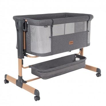 Электроколыбель-кроватка с корзиной Pituso Flora цвет: dark grey / темно-серый