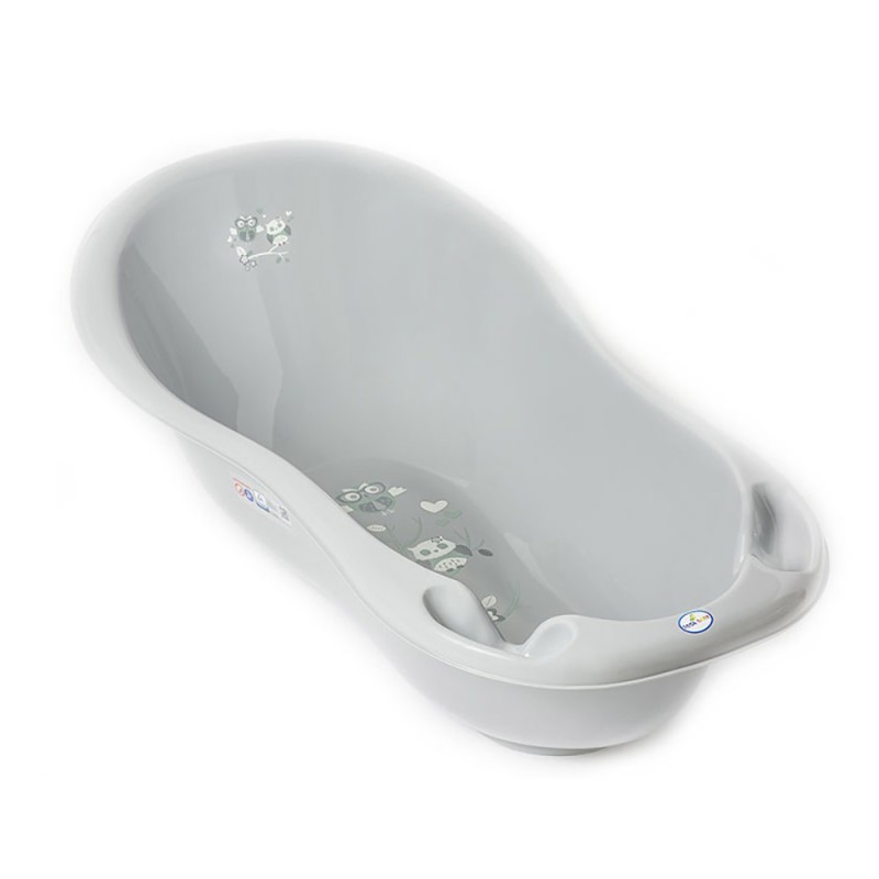 Ванночка для купания с рождения Тега 86 см со сливом " Owls / Совы" цвет: серый SO-004 ODPLYW-106 Ванночка для купания с рождения Тега 86 см со сливом " Owls / Совы" цвет: серый SO-004 ODPLYW-106