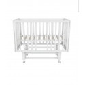 Кроватка детская Lunna Rita с автостенкой, маятником и колесами цвет: белый