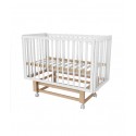 Кроватка детская Lunna Rita с автостенкой, маятником и колесами цвет: белый/бук